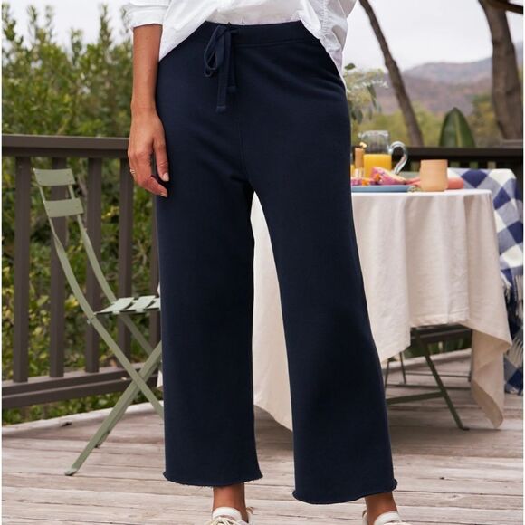 Frank & Eileen Catherine Favorite Cropped Wide Sweatpants Triple Fleece $188 - Picture 1 of 13